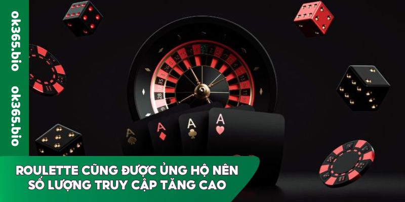 Roulette cũng được ủng hộ nên số lượng truy cập tăng cao